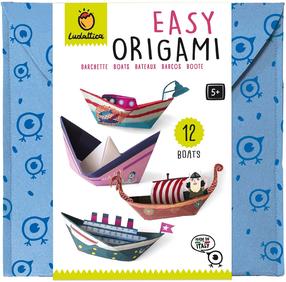 Papīra figūru izgatavošanas komplekts Ludattica Easy Origami Boats, daudzkrāsaina