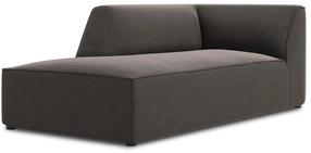 Sofa Micadoni Home Ruby Velvet Chaise Longue, tamsiai pilka sp., kairinė, 181 x 93 cm x 69 cm