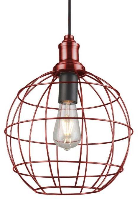 Valgusti rippuv GTV Viela 7016 OS-VIEL3-61-DEC, E27, 1 x 40 W, vask v. / must v.