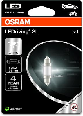 Automobilio lemputė Osram 6418DWP-1BL, led, skaidri sp./balta sp., 12 V