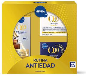 Veido priežiūros priemonių rinkinys Nivea Anti-Age Q10, 130 ml, SPF 15, 3 vnt.