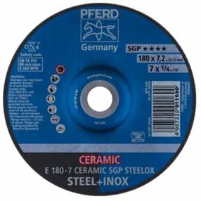 Slīpēšanas disks Pferd E180-7 SGP Steelox, 180 mm x 22.23 mm