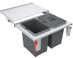 Atliekų rūšiavimo sistema Franke Garbo 60-2, 2 x 18l l, pilka sp.