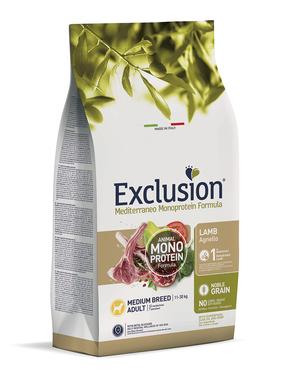 Sausas šunų maistas Exclusion, ėriena, 12 kg