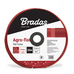 Плоский шланг для воды Bradas, Agro-flat Pvc, W.p.7 / B.p.21 Bar, 30 м
