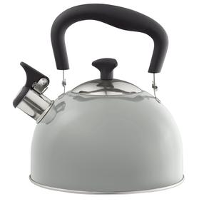 Tējkanna ar svilpi Domotti Samba, 2.2 l, pelēka krās.