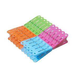 Veļas saspraudes Mini, 8 cm, plastmasa, 20 gab., daudzkrāsaina