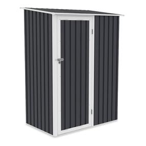 Садовые сараи Kent, 89 см x 143 см x 186 см, черный цв./серый цв.