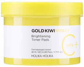 Sejas toniks, plāksnītes Holika Holika Gold Kiwi Vita C+, 140 ml, 80 gab.