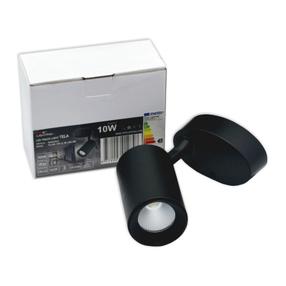 Šviestuvas lubų Tope Tela, LED, 3000 °K, 1 x 10 W, juoda sp. / juoda sp.