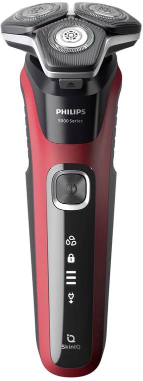 Barzdaskutė Philips 5000 S5883/10, li-ion, juoda sp./raudona sp.