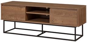 TV staliukas Kalune Design Rodez, juoda sp./riešuto sp., 140 cm x 40 cm x 50 cm