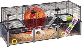 Grauzēju būris Ferplast Multipla Hamster Large, 107.5 cm x 37.5 cm x 42 cm, melna krās.