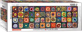Dėlionė Eurographics Wassily Kandinsky Color Square, 32 cm x 96 cm, 1000 vnt., įvairių spalvų