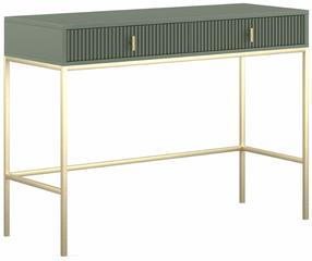 Konsolinis staliukas Maggiore MA07, aukso sp./žalia sp., 50 cm x 104.2 cm x 77 cm
