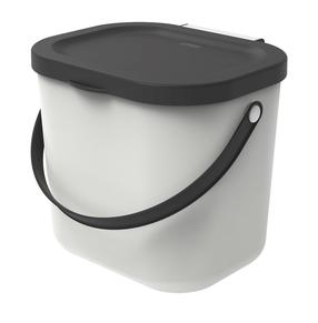 Rūšiavimo šiukšliadėžė Rotho, 6 l, balta sp./pilka sp.