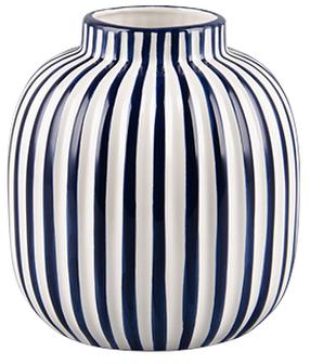 Vaza M&M Zebra 3040112, 20.7 cm, mėlyna sp./balta sp.