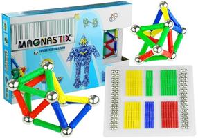 Magnetinis konstruktorius Magnastix, 188 vnt., įvairių spalvų