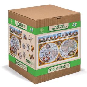 Medinė dėlionė Wooden City Nova Terrarum, 37.5 cm x 51.9 cm, 750 vnt., įvairių spalvų