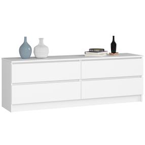 Комод Akord K160 4SZ CLP, белый цв., 55 см x 160 см x 40 см