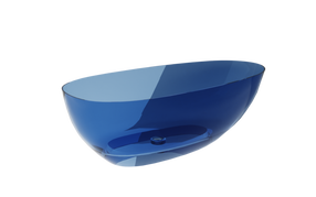 Vanna, brīvi novietots Besco Xara Blue Wave, 160 cm x 75 cm x 55 cm, zila krās./melna krās.