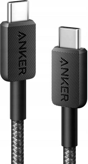 Провод Anker 322 USB Type-C Male, USB Type-C Male, 1.8 м, черный цв.