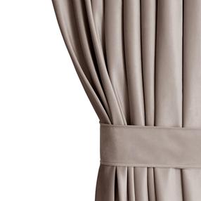 Naktinė užuolaida Restilo Velvet, tamsaus smėlio spalva, 140 cm x 245 cm