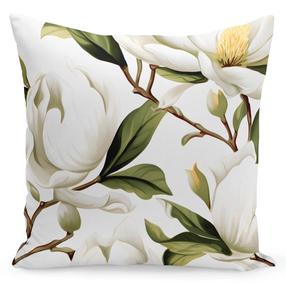 Dekoratyvinės pagalvėlės užvalkalas JMC-118, balta/smėlio/žalia, 40 cm x 40 cm