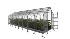 Теплица Klasika Drop, поликарбонат, 8 x 2.5 м, 4 мм, прозрачный цв.