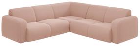 Kampinė sofa Micadoni Molino Boucle, šviesiai rožinė sp., 252 x 252 cm x 75 cm