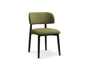 Kėdžių rinkinys Cosmopolitan Design Evan Boucle, matinė, alyvuogių žalia sp./tamsiai ruda sp., 51 cm x 49.5 cm x 77 cm, 2 vnt.