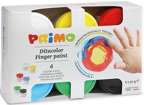 Краска пальчиковые Primo Ditacolor, 6 цв., 6 шт.