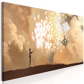 Reprodukcija Artgeist Fluttering Balloons DKNW1743XXL, 150 cm x 50 cm