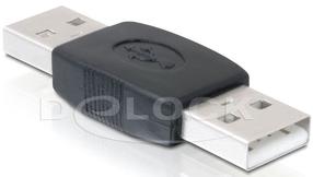 Адаптер Delock USB male, USB male, черный цв.