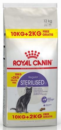 Sausas kačių maistas Royal Canin Sterilised, vištiena, 10+2 kg