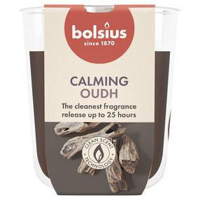 Žvakė, aromatinė Bolsius Calming Oudh, 25 h, Ruda