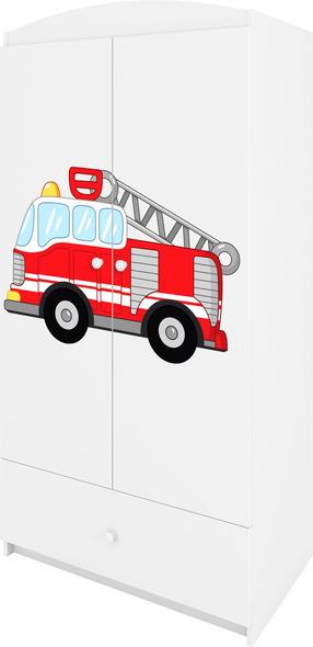 Vaikiška spinta Kocot Kids Babydreams Fire Brigade, balta sp., 90 cm x 52 cm x 175.5 cm