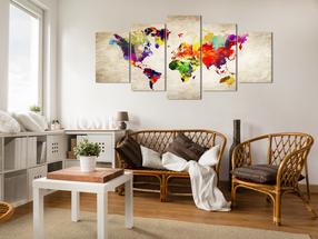 Reprodukcija Artgeist World Map: Abstract Fantasy N6777PWD, 100 cm x 50 cm