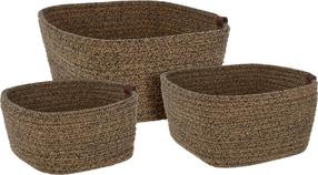 Krepšių rinkinys, daiktų saugojimo Home Styling Collection 14127163, ruda sp., 26 x 26 x 15 cm