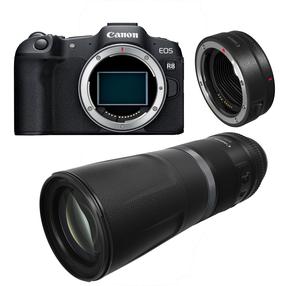 Beveidroninis fotoaparatas Canon EOS R8 + RF 800mm f/11 IS STM + Mount Adapter EF-EOS R, juoda sp.