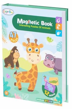 Магнитная книга-пазл Color Day Animals, многоцветный