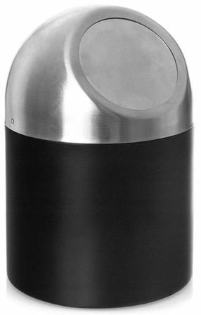 Šiukšliadėžė Orion Black, sidabro sp./juoda sp., 1.2 l, 18 cm x 12 cm