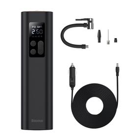 Oro kompresorius Baseus Car Power Socket 10 Bar max with LCD + 2 tips / needle Black, 12 V
