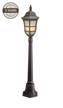 Pastatomas lauko šviestuvas Domoletti 017-PS, 60W, E27, IP43, ruda sp., 20.5 cm x 105 cm