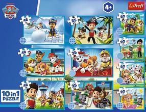 Dėlionė 10in1 Trefl The Brave PAW Patrol Team, 28 cm x 20 cm, 407 vnt.