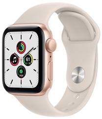 Išmanusis laikrodis Apple Watch SE GPS, 40mm Gold Aluminium Case with Starlight Sport Band - Regular, aukso sp./smėlio sp.