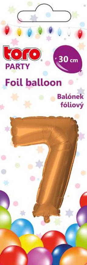 Balons cipars Toro Party 7, bronzas krās.
