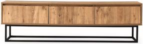 TV galds Kalune Design Tılsım, melns krās./priedes krās., 180 cm x 40 cm x 50 cm