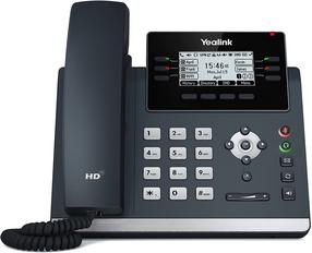 VoIP telefons Yealink SIP-T42U, melna krās.