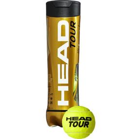 Tennisepallide komplekt Head Tour, kollane v., 4 tk